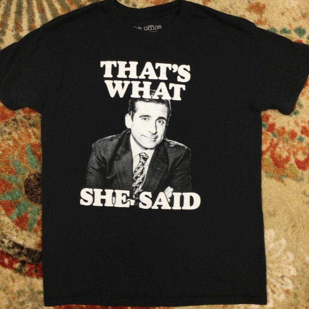 The Office "That's What She Said" T Shirt Mens M Black And White Funny Steve.